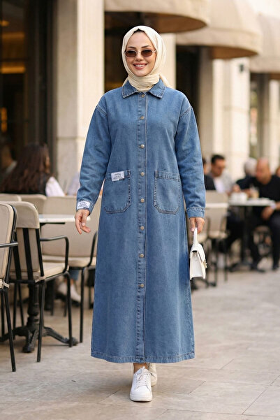 HARMAN BUTİK قبعة نسائية طويلة بأزرار