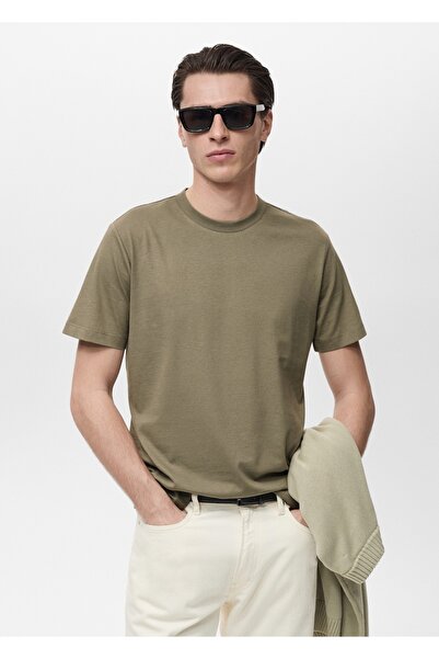 MANGO Man %100 pamuklu dar kesim tişört
