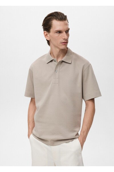 MANGO Man Rahat kesim pamuklu polo gömlek