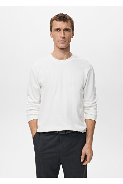 MANGO Man Uzun kollu regular fit tişört