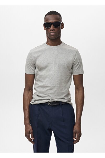 MANGO Man %100 pamuklu dar kesim tişört