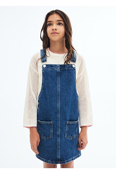 MANGO Kids Kısa kot jile elbise