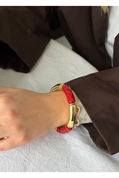 KİLİGİSTANBUL Gold Detail Pipe Bracelet