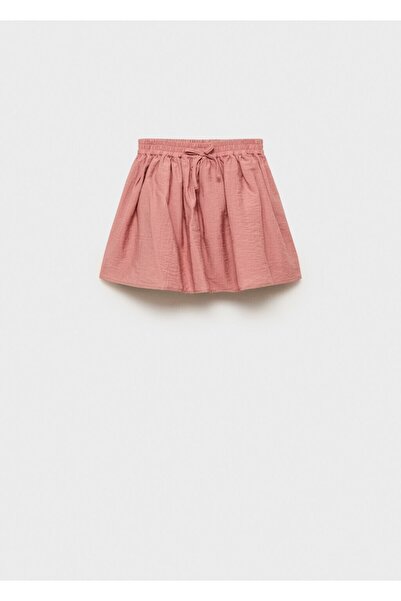 MANGO Kids Linen Skirt with Elastic Waistband
