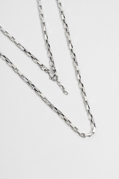So CHIC... Rectangular Chain 63 cm Silver Men's Necklace