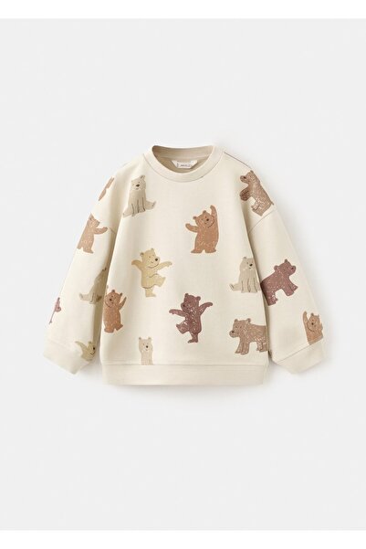 MANGO Baby Ayı desenli sweatshirt