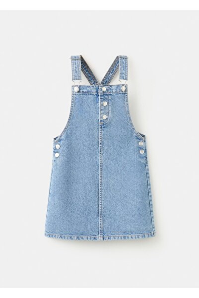 MANGO Kids Kısa kot jile elbise