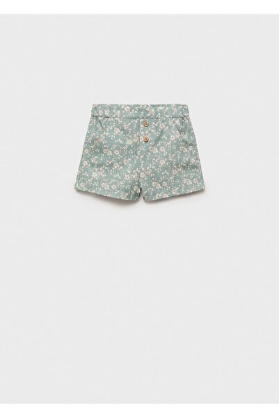MANGO Baby Çiçekli pamuklu şort