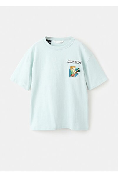 MANGO Kids Minecraft pamuk tişört