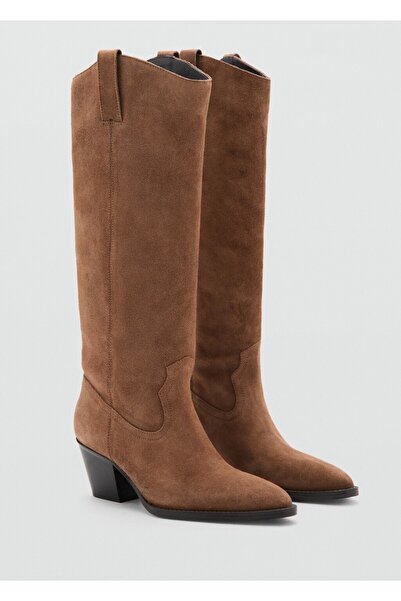 MANGO Woman Deri topuklu bot
