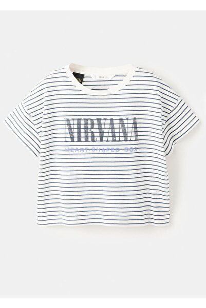 MANGO Kids Nirvana baskılı tişört
