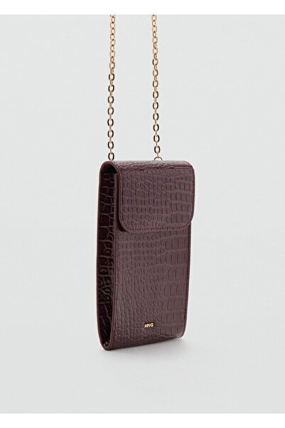 MANGO Woman Timsah derisi görünümlü cep telefonu kılıfı