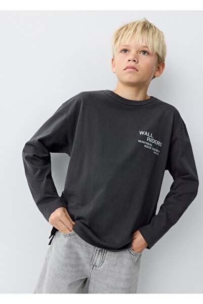 MANGO Kids Yazılı koton tişört