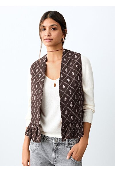 Mango Teen İşlemeli kapitone yelek