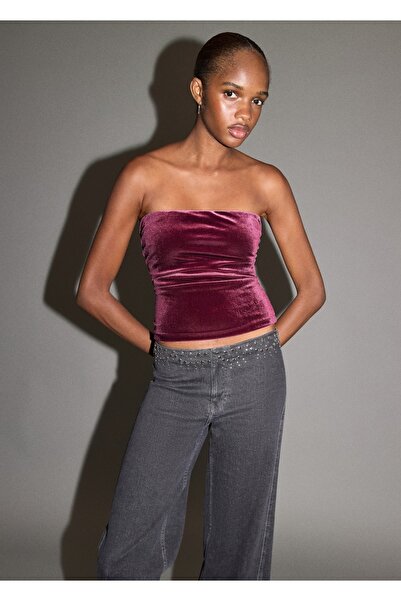 Mango Teen Kadife bluz