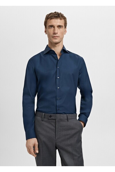 MANGO Man Slim fit pamuklu poplin gömlek