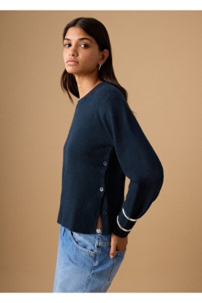 Mango Teen Düğme detaylı örgü kazak