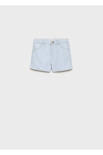 MANGO Baby Çizgili denim şort