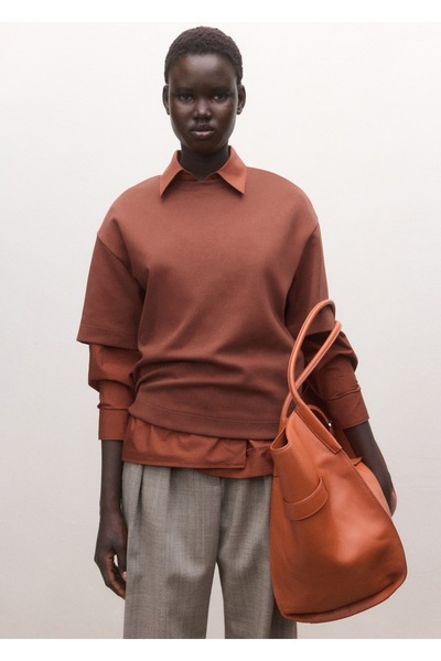 MANGO Woman Kısa kollu pamuklu tişört