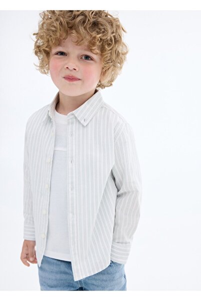 MANGO Baby Çizgili Oxford gömlek