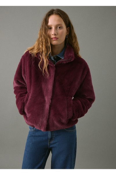 Mango Teen Kürk görünümlü palto