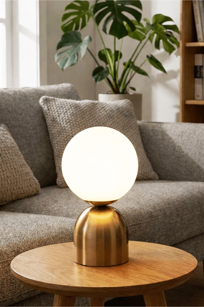 HOMİNG Homing Monte Orijinal Eskitme Kaplama Camlı Masa Lambası