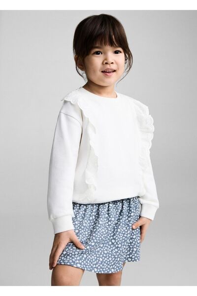 MANGO Baby Pileli Kısa Etek