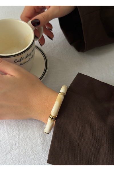 KİLİGİSTANBUL Gold Detail Pipe Bracelet