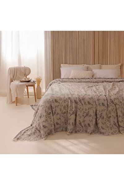 Evidea Cuvertură de pat Soft Birds - Antracit - 180x240 cm