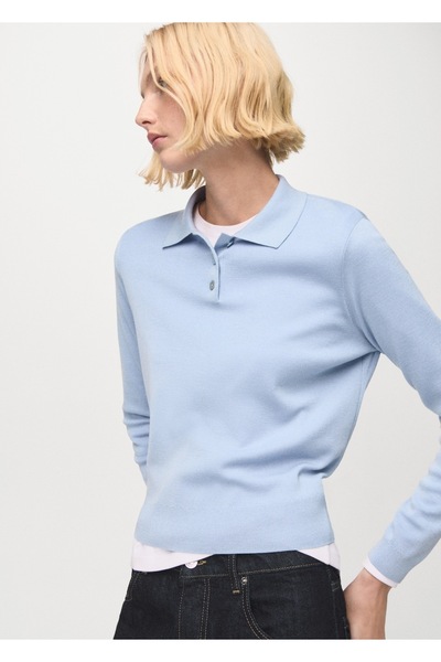 MANGO Woman Polo yakalı yün kazak