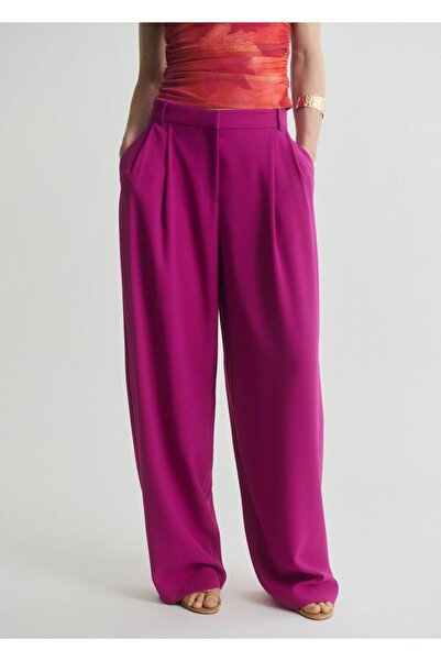 MANGO Woman Pili detaylı pantolon