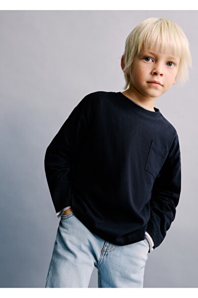 MANGO Baby Cepli pamuklu tişört