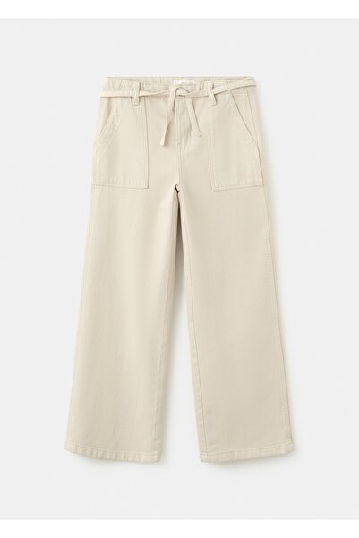 MANGO Kids Kemerli Wideleg jean