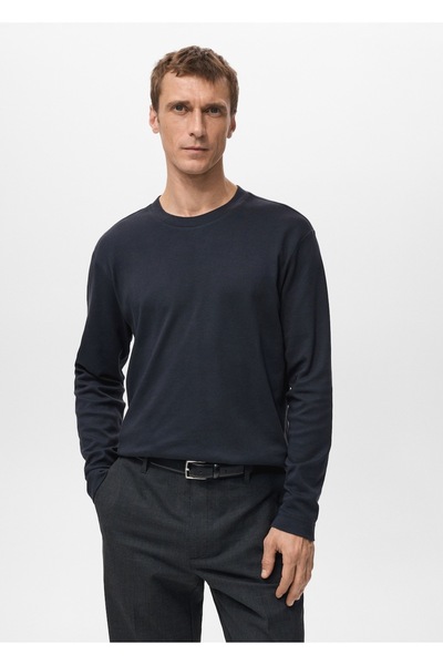 MANGO Man Uzun kollu regular fit tişört