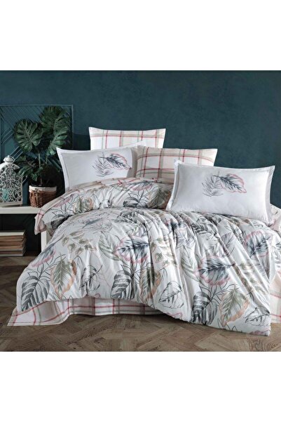 Clasy Ranforce Green Nessa V1 - طقم سرير مزدوج مصنوع من القطن بنسبة 100%