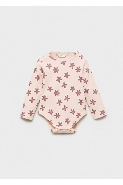 MANGO Baby Çiçek desenli ribana body