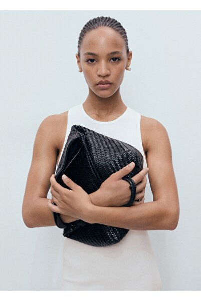 MANGO Woman Halter yaka triko elbise