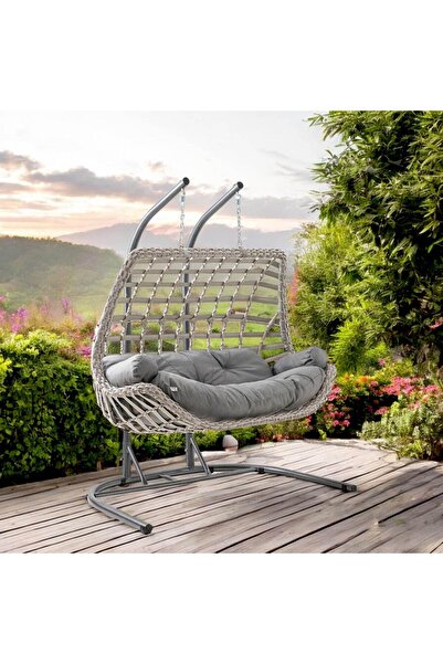 Gardenya Bahçe Capri Swing Cunda Rattan Bahçe Ve Balkon Salıncağı