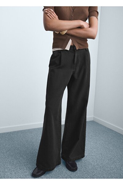 MANGO Woman Wideleg pensli jean pantolon