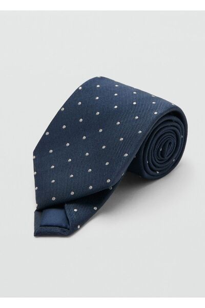 MANGO Man Puantiyeli ipek kravat