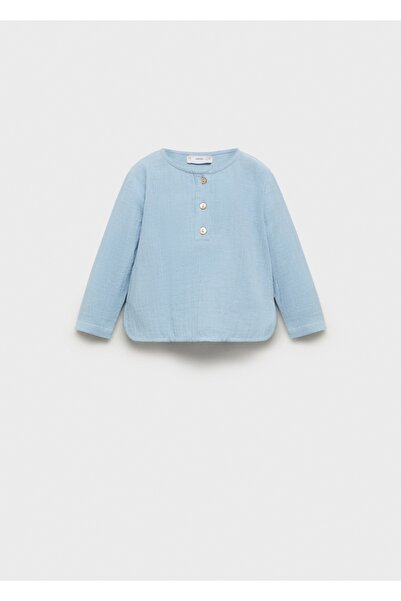 MANGO Baby Pamuklu bambula gömlek