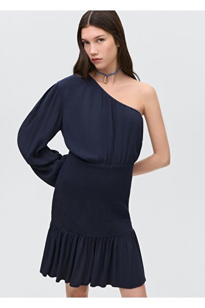 Mango Teen Asimetrik pilili elbise