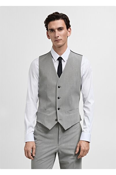 MANGO Man Paris super slim fit kumaş yelek