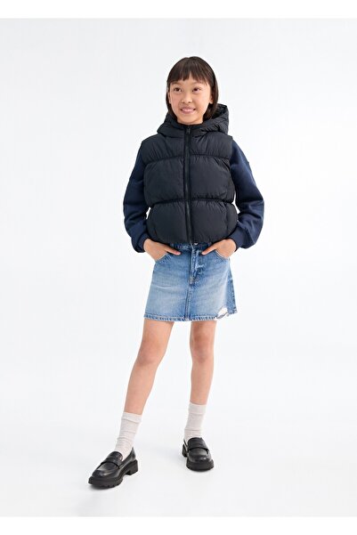 MANGO Kids Kapüşonlu kapitone yelek