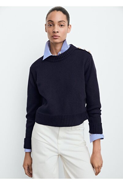 MANGO Woman Strass taşlı triko kazak