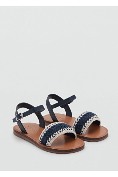 MANGO Baby Örgü detaylı kayışlı sandalet