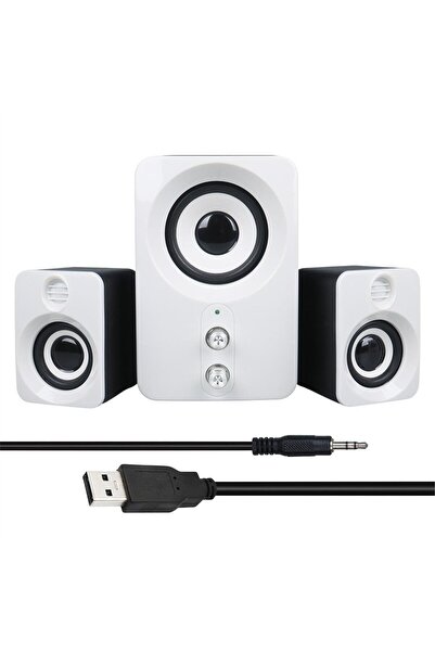 Genel Markalar FT-10 2+1 3x3 Watt Aux Multimedia Seti USB Speaker - Hoparlör