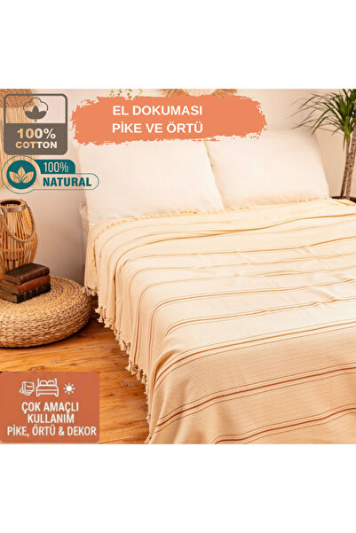 CESSTORE 100% Cotton Double Tasseled Pique, Bedspread 160X220 cm