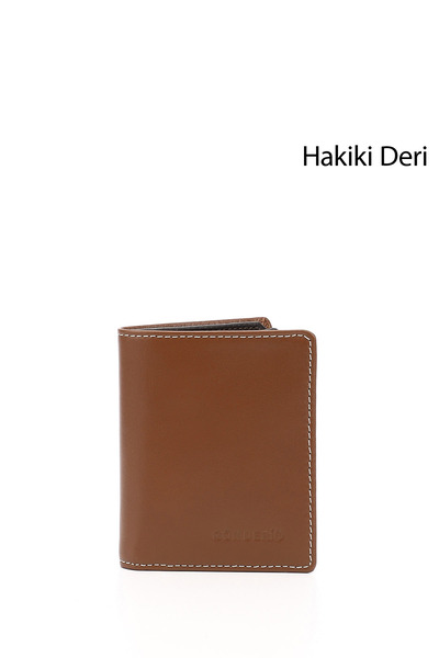 GÖNDERİ(R) TABAYA BROWN Gön محفظة رجالية من الجلد الطبيعي 06753