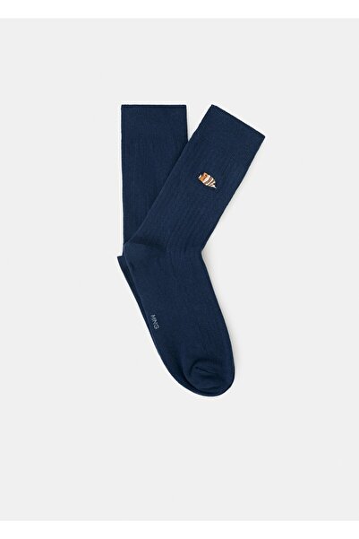 MANGO Man Hayvan deseni işlemeli pamuklu çorap